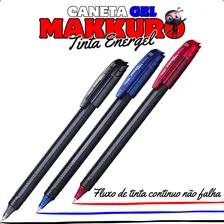 Caneta Gel Energel Makkuro 0,5mm Preto Pentel Foto mini 4