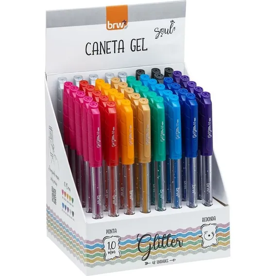 Caneta Gel Glitter 1.0mm Cores Sortidas Foto 1