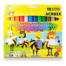 Caneta Hidrográfica 12 Cores Jumbo Acrilex Foto mini 2