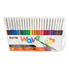 Caneta Hidrografica Bazze Wave 24 Cores Foto  mini 1