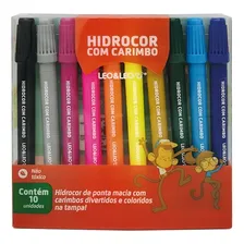 Caneta Hidrografica Hidrocor 10cores C/carimbo Foto mini  2