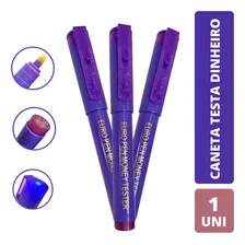 Caneta Identifica Nota Falsa Testa Dinheiro Luz Negra Uv Foto mini 1