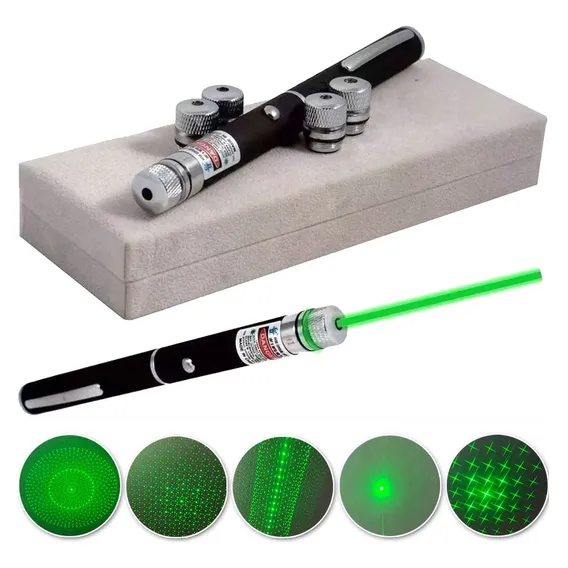 Caneta Laser Pointer Verde 5000mw Lt-404 Laser Caneta Preta Foto 1