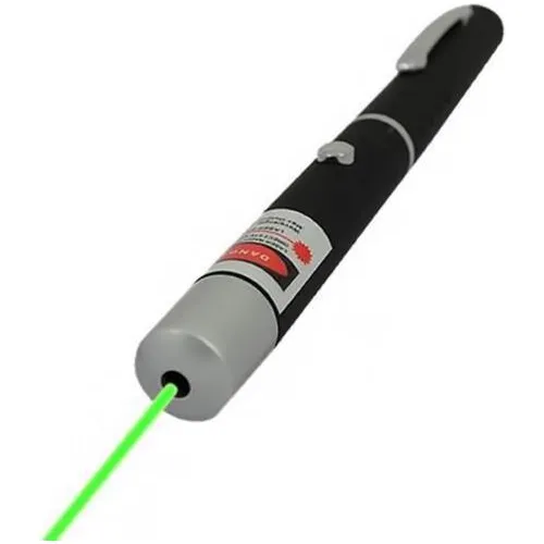 Caneta Laser Verde 1000mw - 9km Alcance - 5 Ponteiras Foto 1