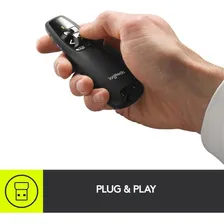 Caneta Logitech R400 Apresentador Multimídia Lazer Sem Fio Negro Foto mini 4