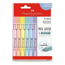 Caneta Marca Texto Grifpen Tons Pastel 6 Cores Faber Castell Foto mini 2