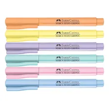 Caneta Marca Texto Grifpen Tons Pastel 6 Cores Faber Castell Foto mini 1