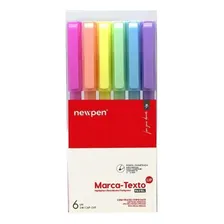 Caneta Marca Texto Pastel 6 Cores Newpen Foto mini 1