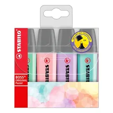 Caneta Marca Texto Stabilo Boss Pastel 4 Cores Foto mini 1