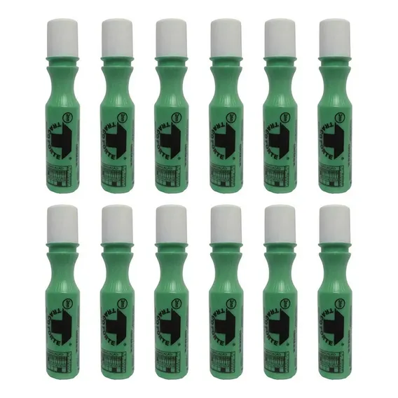 Caneta Marcador Industrial 3mm Traço Forte Baden 12 Unidades Cor Verde Foto 1