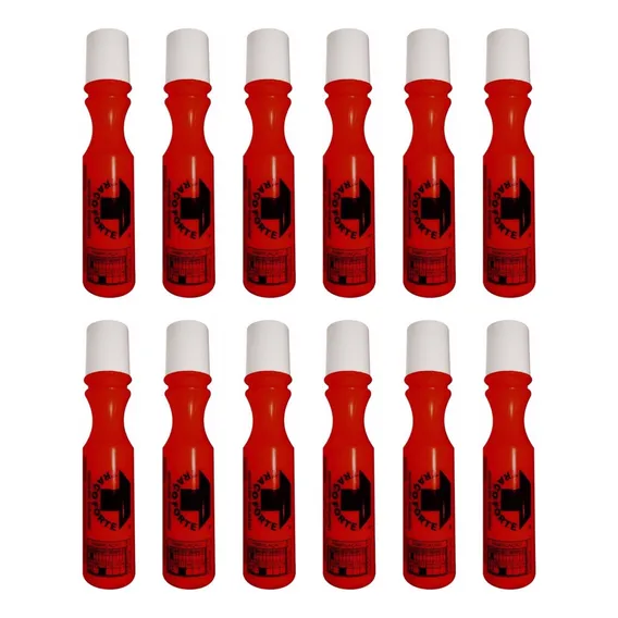 Caneta Marcador Industrial 3mm Traço Forte Baden 12 Unidades Cor Vermelho Foto 1