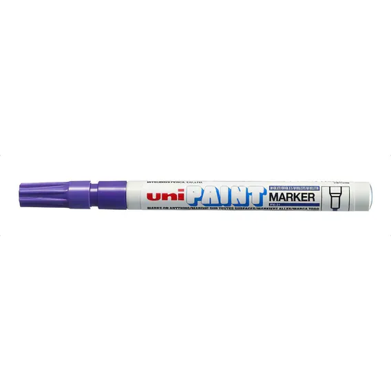 Caneta Marcador Permanente Industrial Uni Paint Marker Px 21 Marcador Uni Paint Marker Roxa Foto 1