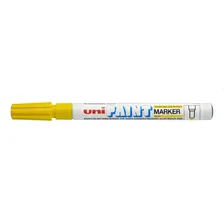 Caneta Marcador Permanente Uni Paint Marker Cor Amarelo Foto mini 1