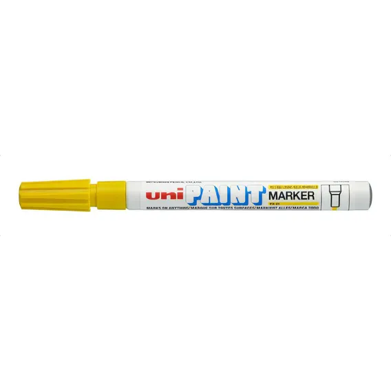 Caneta Marcador Permanente Uni Paint Marker Cor Amarelo Foto 1