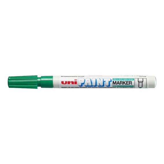 Caneta Marcador Permanente Uni Paint Marker Cor Verde Foto 1
