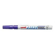 Caneta Marcador Permanente Uni Paint Marker Cor Violeta Foto mini 1