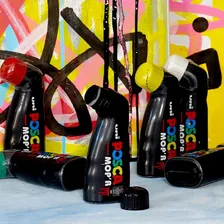 Caneta Marcador Posca Mop'r Azul Uniball Foto mini  3