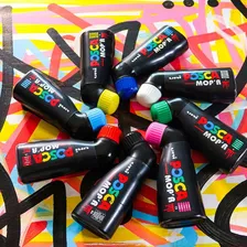 Caneta Marcador Posca Mop'r Azul Uniball Foto mini 2