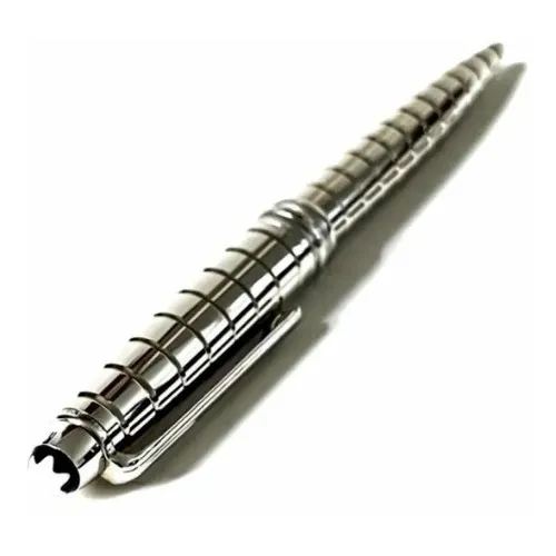 Caneta Mont Blanc Solitaire Platinum Facet Esferográfica Foto 1