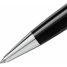 Caneta Montblanc Meisterstuck Classique Tinta Preto Ou Azul Exterior Preto Foto mini 2