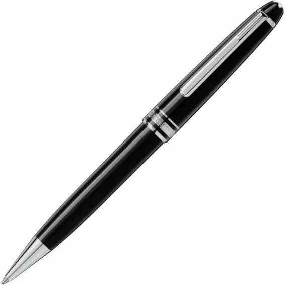 Caneta Montblanc Meisterstuck Classique Tinta Preto Ou Azul Exterior Preto Foto 1