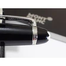 Caneta Montblanc Meisterstuck Classique Tinta Preto Ou Azul Exterior Preto Foto mini 3
