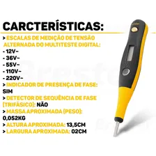 Caneta Multiteste Digital Chave Teste Mede Voltagem Vonder Foto mini 4