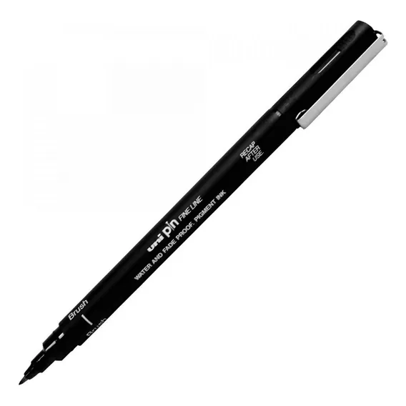 Caneta Nankin Uni Pin Fine Line Brush Mitsubishi Uni-ball Foto 1