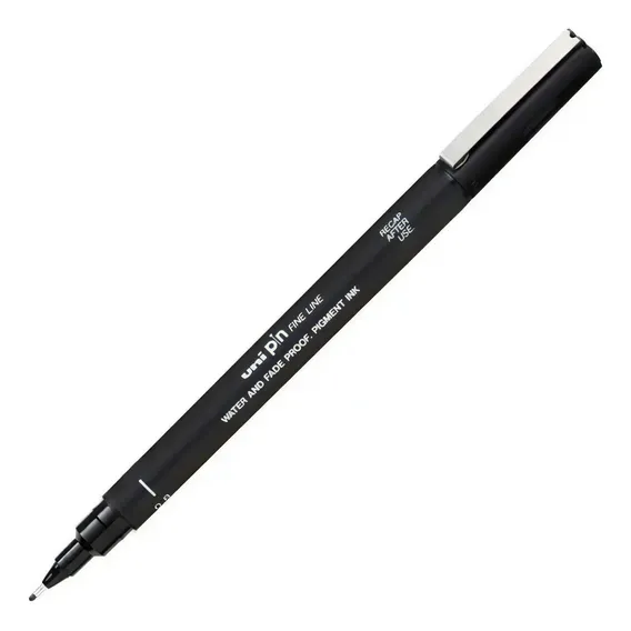 Caneta Nankin Uni Pin Fine Line Preto 0.9mm - Uni-ball Foto 1