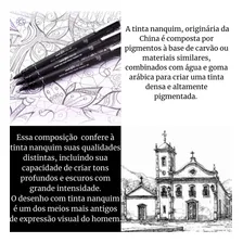 Caneta Nanquim Uni Pin Fine Line 0.7mm Uniball Cor da tinta Preto Foto mini  2
