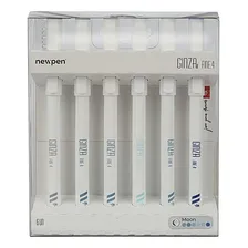 Caneta Newpen Fineliner 0.4 Ginza Pro C/ 6 Unids - Moon Foto  mini 1