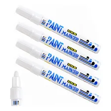 Caneta Paint Marker Marcador Industrial Permanente Branco C4 Foto mini 1