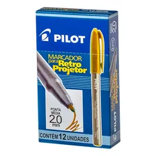 Caneta Para Retro Projetor Pilot 2.0mm Amarela Com 12un Foto mini  3