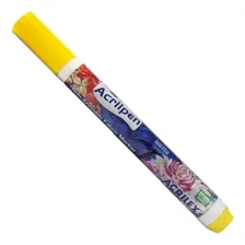 Caneta Para Tecido Acrilex Acrilpen Amarelo Ouro 505 Foto mini 1