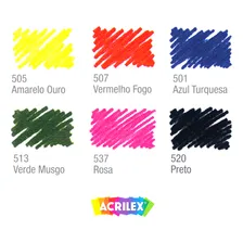 Caneta Para Tecido Artteen Acrilpen Com 6 Cores - Acrilex Foto mini 2