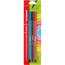 Caneta Pen 68/3 Blister Com 3 Cores Stabilo Foto mini 1