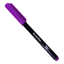 Caneta Pincel Brush Pen Roxo Amethyst Newpen Foto  mini 1