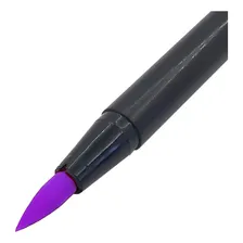 Caneta Pincel Brush Pen Roxo Amethyst Newpen Foto mini  2