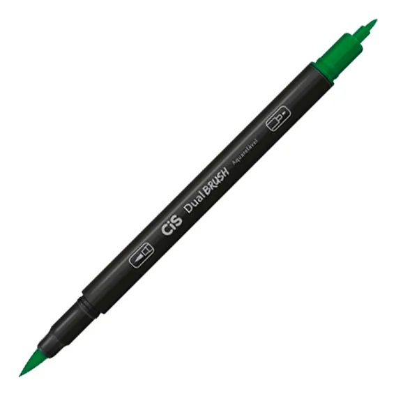 Caneta Pincel Dual Brush Pen Aquarelável Cis - Cores Cor 09 Verde Foto 1