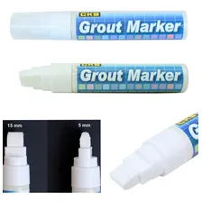 Caneta Pinta Rejunte Tinta Branca Cks 15mm Marcador Kit C/ 2 Cor da tinta Branco Cor do exterior Branco - Azul Foto mini 1