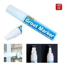 Caneta Pinta Rejunte Tinta Branca Cks 15mm Marcador Kit C/ 2 Cor da tinta Branco Cor do exterior Branco - Azul Foto mini 2