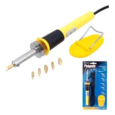 Caneta Pirografo Gravador Soldador 220v 6 Pontas Com Suporte Foto mini 4