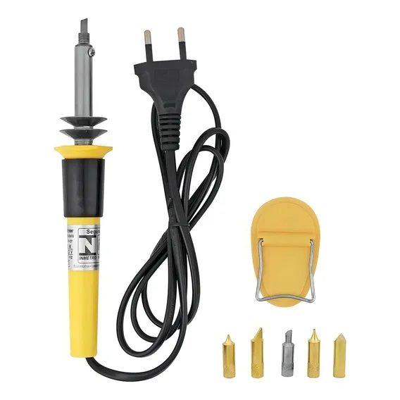 Caneta Pirografo Gravador Soldador 220v 6 Pontas Com Suporte Foto 1