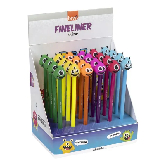 Caneta Ponta Porosa Fineliner 0,4mm 6 Cores Cx C/24 Foto 1
