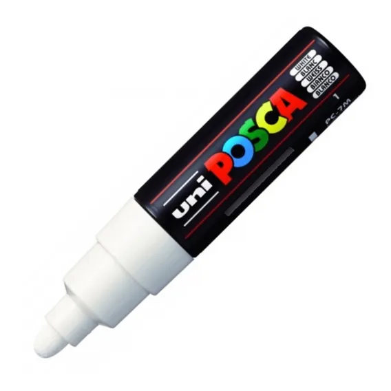 Caneta Posca Uni-ball Pc-7m 4.5-5.5mm - Branca Foto 1