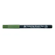 Caneta Sakura Koi Coloring Brush 130 Verde Sap Cor do exterior Preto Foto mini 1