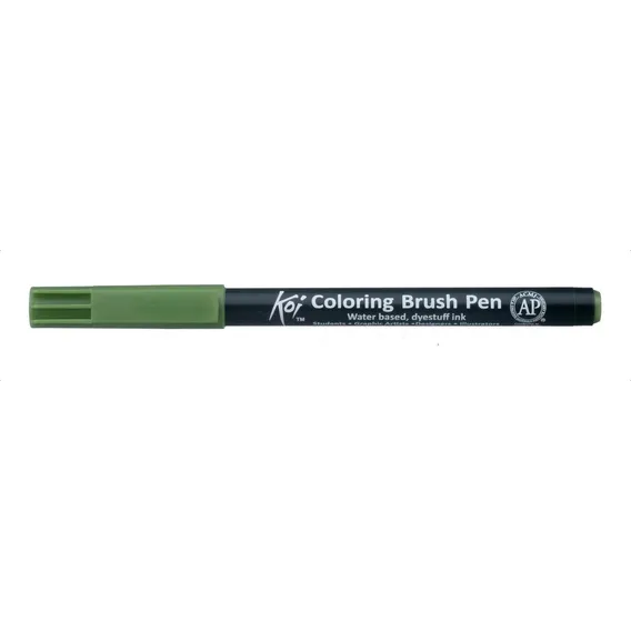 Caneta Sakura Koi Coloring Brush 130 Verde Sap Cor do exterior Preto Foto 1