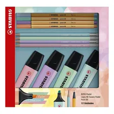 Caneta Stabilo Boss + Point 88 + Lapis Swano Pastel Kit C/12 Foto mini 1
