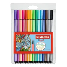 Caneta Stabilo Pen 68 - Conjunto Com 15 Cores Foto mini 1
