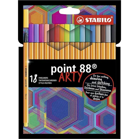 Caneta Stabilo Point 88 0.4mm Arty 18 Cores Foto 1